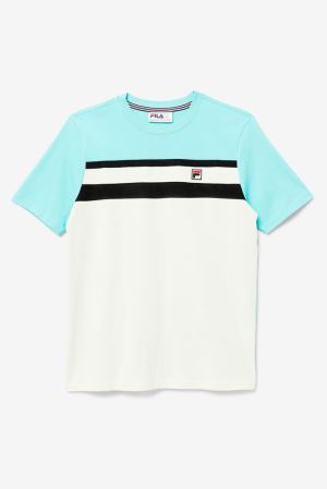 FILA Dover Tee Shirts Blue / Turquoise / Black,Mens Clothing | CA.RBEOMS869